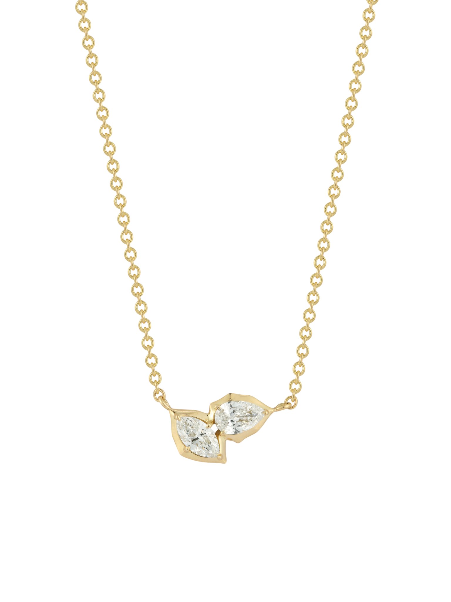 Poppy two stone pendant